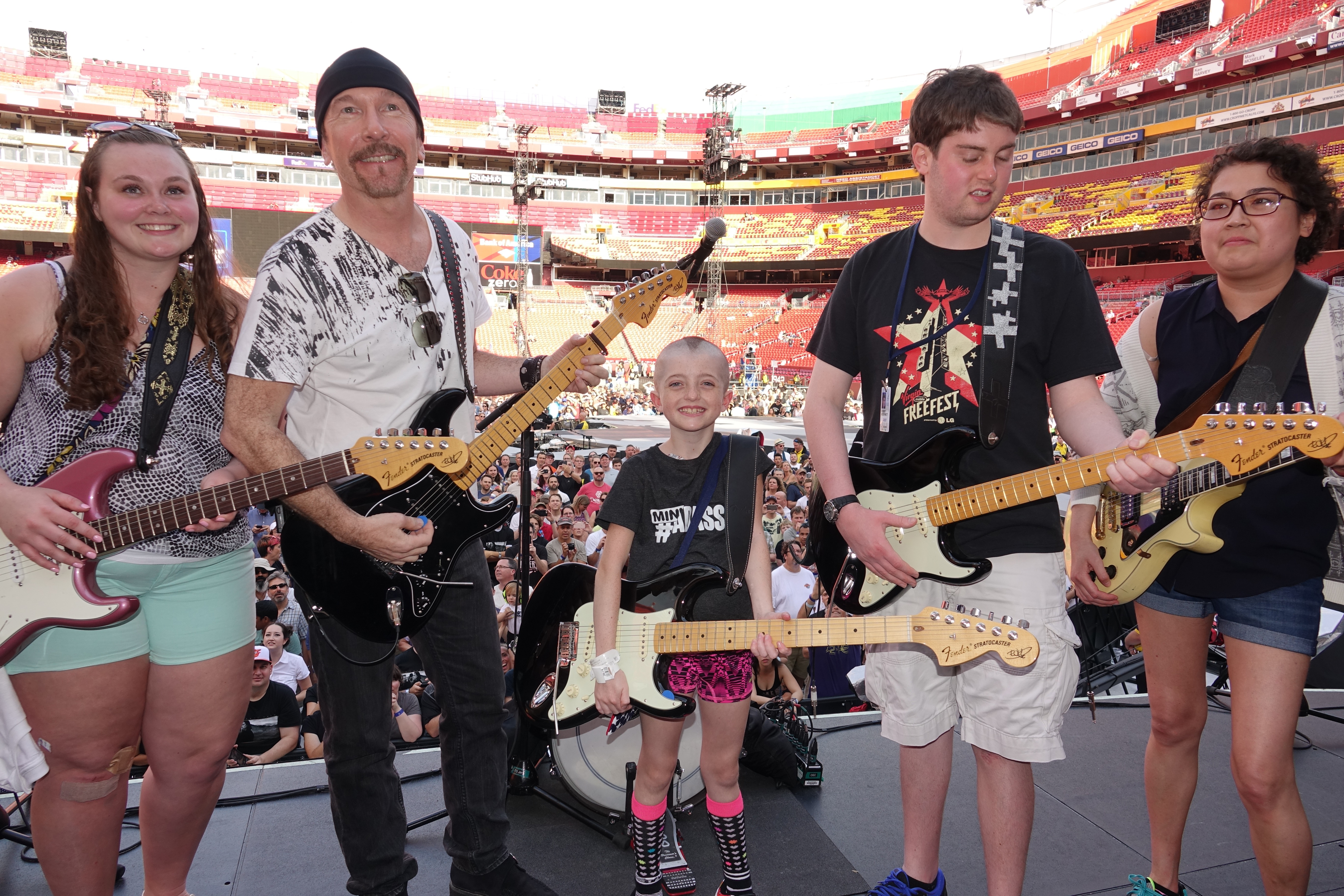 Onstage with The Edge