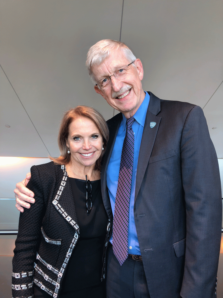 Francis Collins and Katie Couric