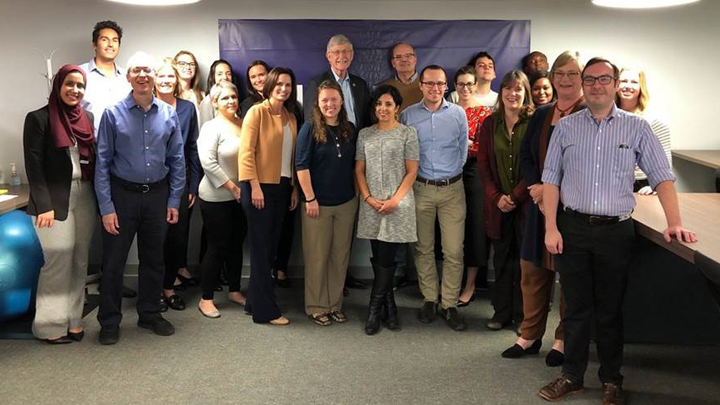 Dr. Francis Collins poses with All of Us Research grantees