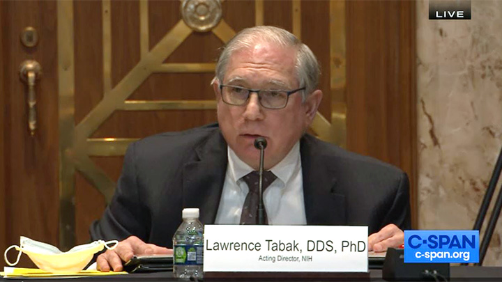Lawrence Tabak, DDS, PhD, Acting Director NIH