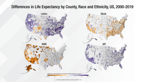 Differences in Life Expectancy by County, Race, and Ethnicity, 2000-2019